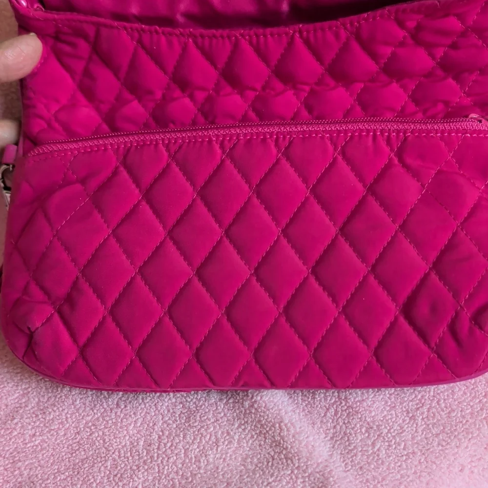 Vera Bradley Quilted Fuchsia Wristlet Clutch